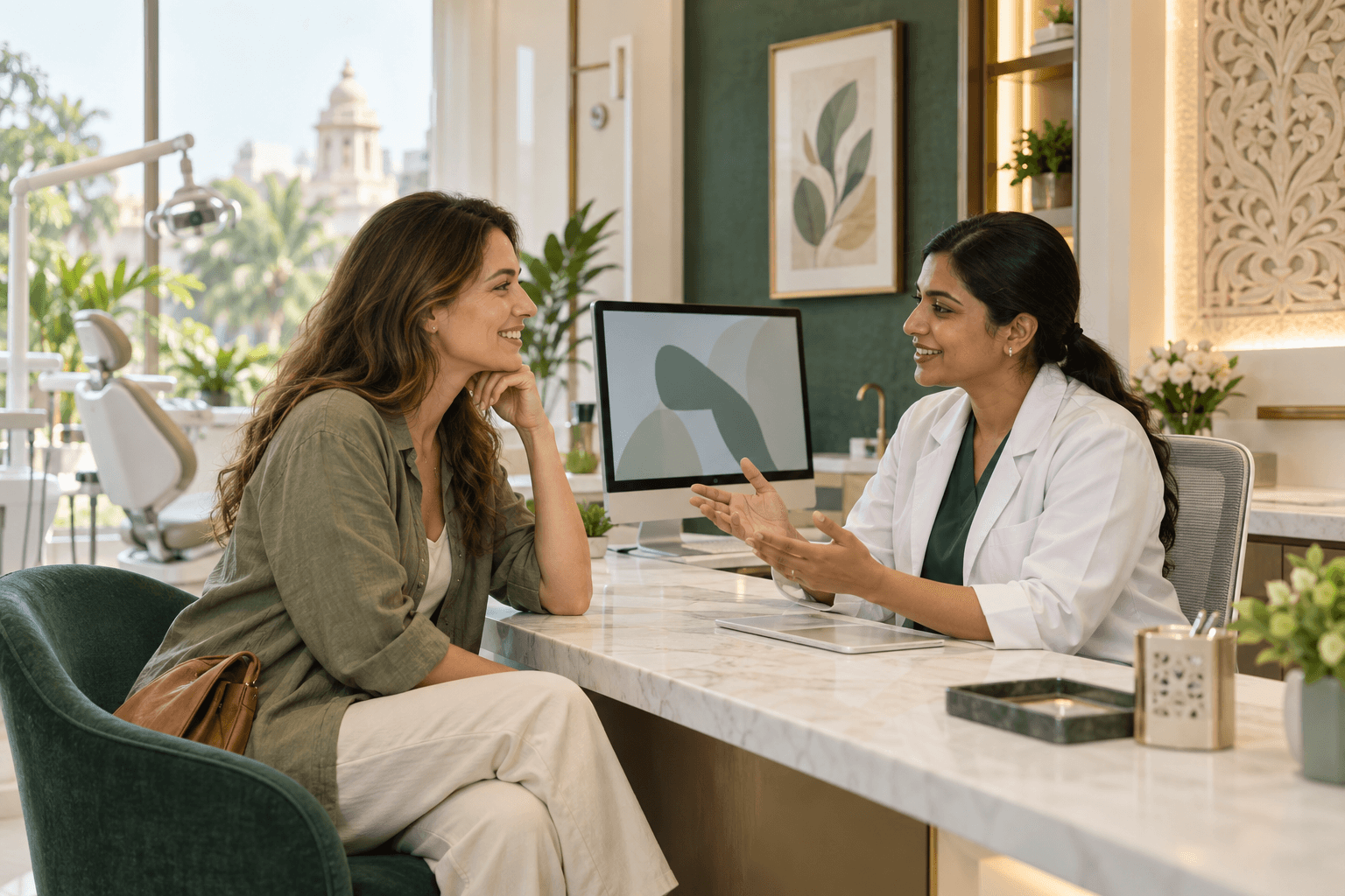 Illustrative dental consultation in India