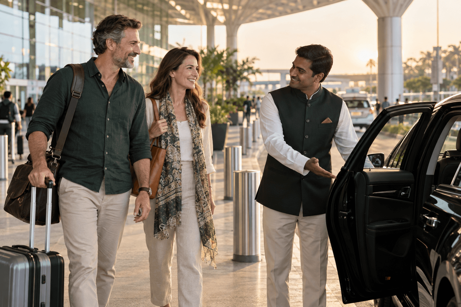 Illustrative airport arrival and local travel support